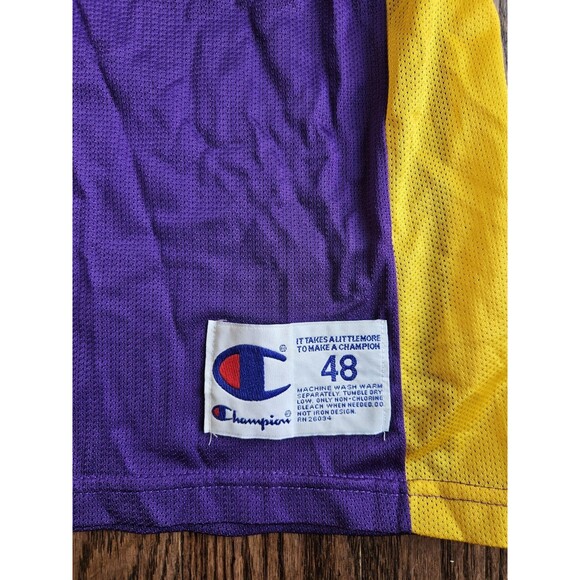 Vintage Kobe Bryant NBA Los Angeles Lakers 90s Champion Basketball Jersey 48 - Picture 3 of 14
